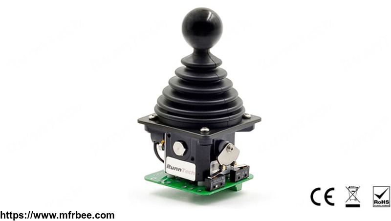 runntech_dual_5v_analog_joystick_with_ball_shape_grip_for_electrical_proportional_control
