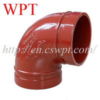 90 Elbow Grooved ductile iron grooved pipe couplings and fittings WPT manufacturer
