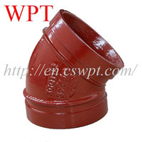 45 Elbow Grooved ductile iron grooved pipe couplings and fittings WPT supplier