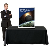 more images of Buy QuickSilver Pro 31 Tabletop Retractable Banner Stands Online