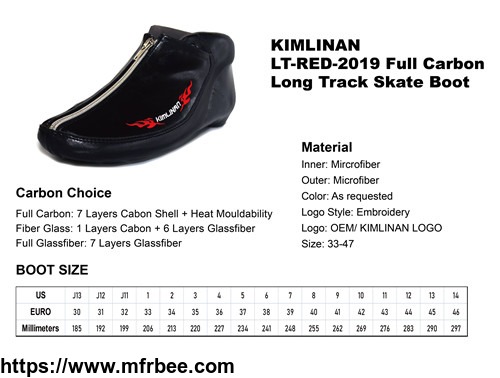 high_quality_kimlinan_lt_red_2019_full_carbon_long_track_skate_boot