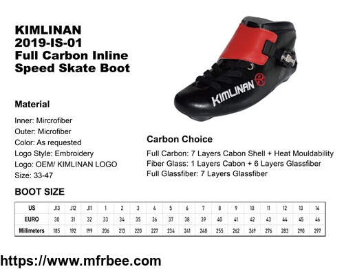 high_quality_kimlinan_2019_is_01_full_carbon_inline_speed_skate_boot