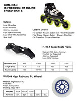 2020 China KIMLINAN IS-FREEDOM- 01 INLINE SPEED SKATE maufacture