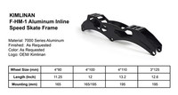 more images of Factory Supply Professional KIMLINAN F-HM-1 Aluminum Inline Speed Skate Frame