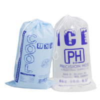 disposable plastic drawstring ice bag