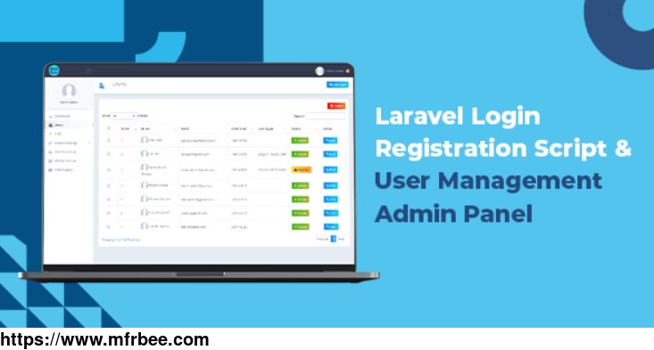 Laravel Login Registration Script & User Management Admin Panel
