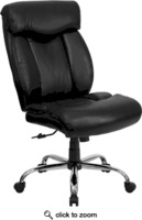 Hercules Big and Tall Black Leather Office Chair Weighted to 400 Lbs. | BEST PRICE SEATING