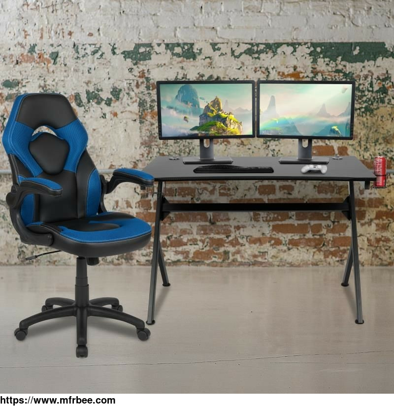 gaming_desk_and_chair_with_cup_holder_headphone_hook_and_2_wire_management_holes_best_price_seating