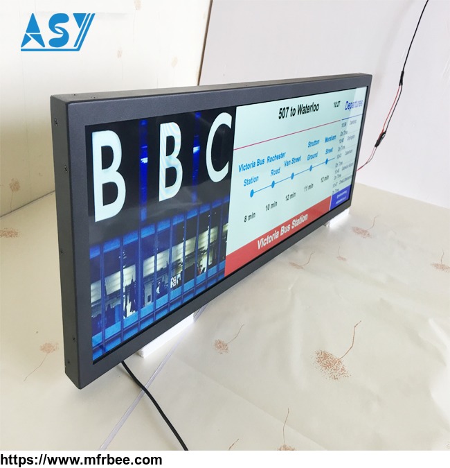 ultra_wide_stretched_lcd_display_bus_advertising_monitor