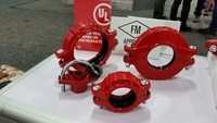 FM UL Ce Approved grooved flange Wpt Grooved Connection Pipe Fittings for Fire Protection