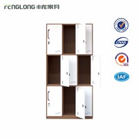 more images of Double color 9 door metal gym storage clothes locker