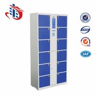12 Door Steel Storage Locker Cabinet With Electronic Locks
