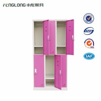 pink fashion godrej steel almirah 9 door steel cupboard