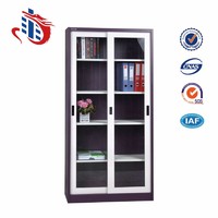 more images of Fashionable two door mordern office sliding glass door filing cabinet