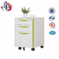 MOST STEADY FURNITURE MOBILE FILE STEEL CABINET WITH 3 DRAWER