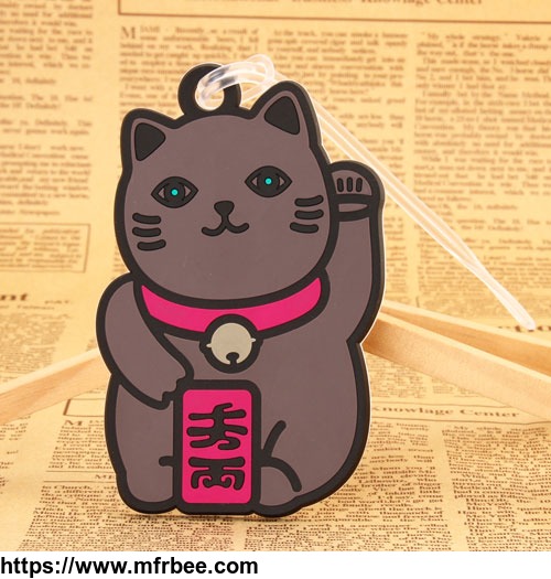 lucky_cat_pvc_luggage_tag