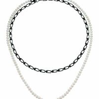 Eera 'Reine' Double Necklace With Pearls | Milanfashionista