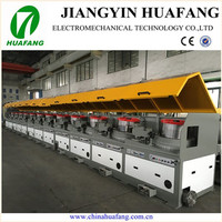 Straight-line steel wire drawing machine with spooler