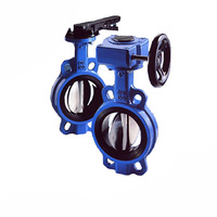 more images of D373X-10C three eccentric wafer type WCB butterfly valve hand wheel