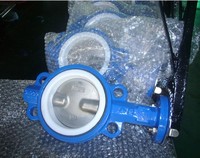 more images of D373X-10C three eccentric wafer type WCB butterfly valve hand wheel