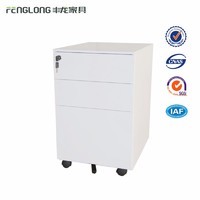 Metal 3 drawer cabinet/steel storage cabinet/mobile pedestal