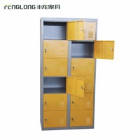 Steel cubby clothes lockers small metal locker with 12 door