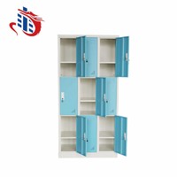 more images of latest 9 doors storage steel cabinet, filing locker, gym steel almirah in China