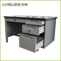 High Tech Executive Office Computer Table Design Used Metal Frame Office Desk With Locking Drawer