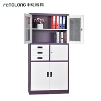 China Supplier filing cabinet with 3 drawers 2 doors small steel filing cabinet for Wholesales