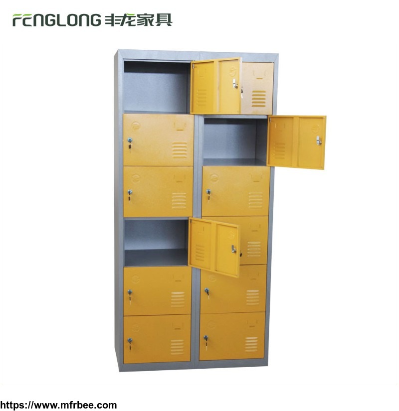 small_compartment_storage_station_coin_operated_steel_lockers_12_door