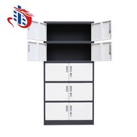 knock down office furniture locker cabinet / 5 layer 10 door metal filing cabinet used
