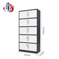 more images of knock down office furniture locker cabinet / 5 layer 10 door metal filing cabinet used