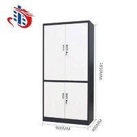 more images of Fixed 3 adjustable shelves metal filing cabinet 4 door storage cabinet made in China