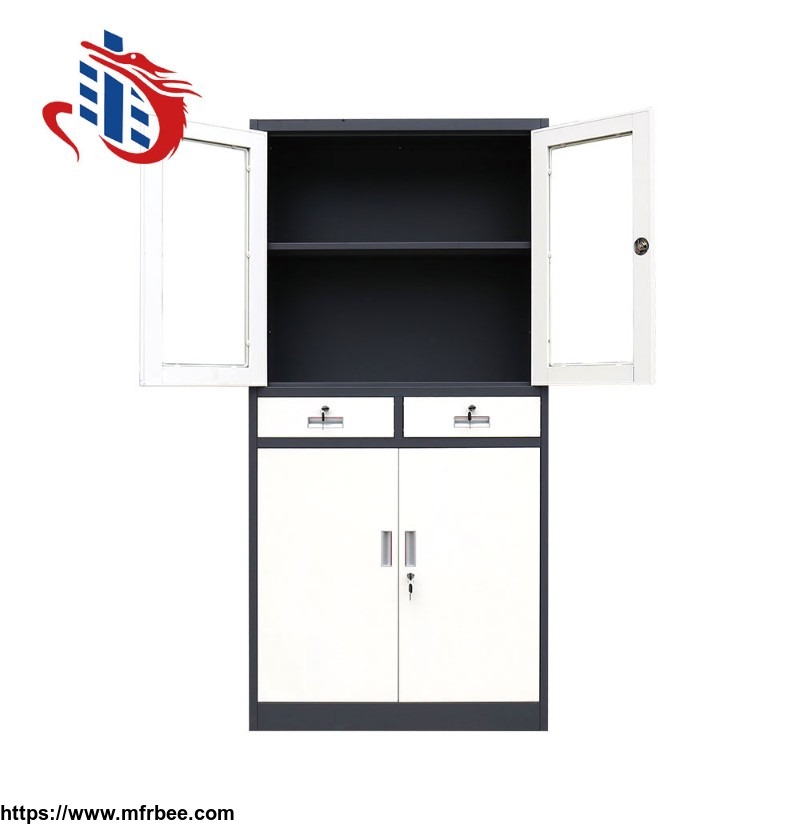 2_glass_door_book_storage_steel_filing_cabinet_designs_for_office_furniture