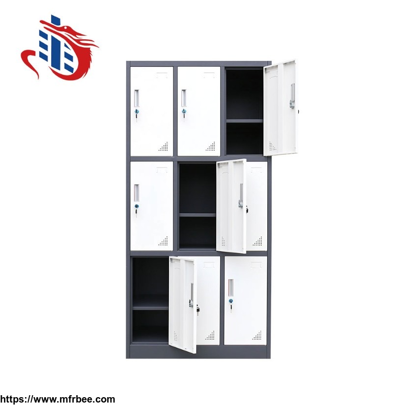 new_design_3_tier_9_doors_metal_athletic_stack_lockers_metal_clothes_locker_gym_locker