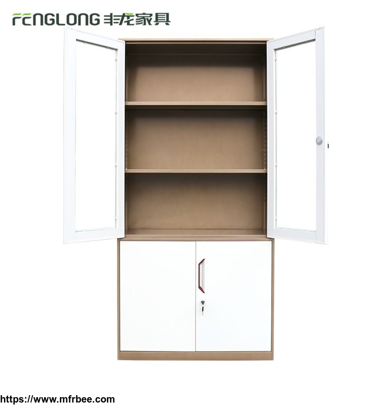 durable_upper_3_tier_metal_cupboard_modern_glass_door_display_steel_file_cabinet