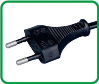 VDE 2 poles Euro plug without earthing contact XR-210