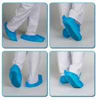more images of Disposable elastic anti-slip CPE shoe covers