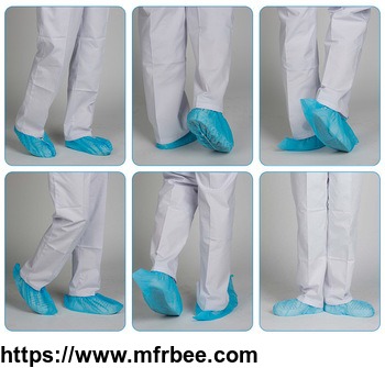 new_style_disposable_non_woven_blue_static_free_shoe_covers
