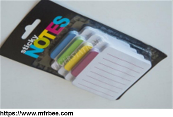 special_design_blister_card_elastic_sticky_note_with_four_colors