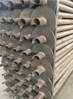 Round shaped steel shafts helical pile
