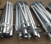 Pre-construction round shaped helical piers galvanized or powder coated