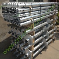 more images of pile foundation in round shape galvanized or powder coated