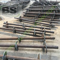 Round helical pile foundation system for Fence footings