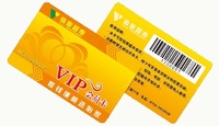 Membership cards,Barcode,Embossing,Gold background