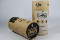 wholesales recycled coffee cardboard tube packaging with lids