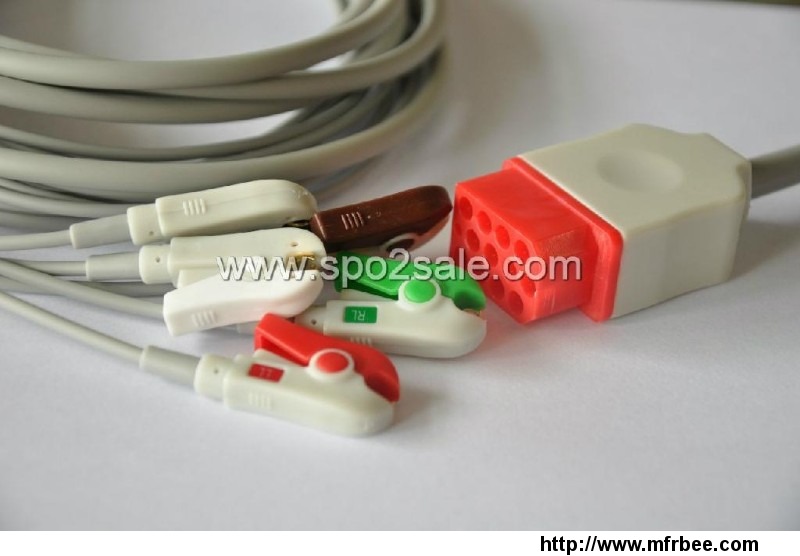 bionet_bm5_one_piece_cable_with_5_lead_iec_clip_leadwires