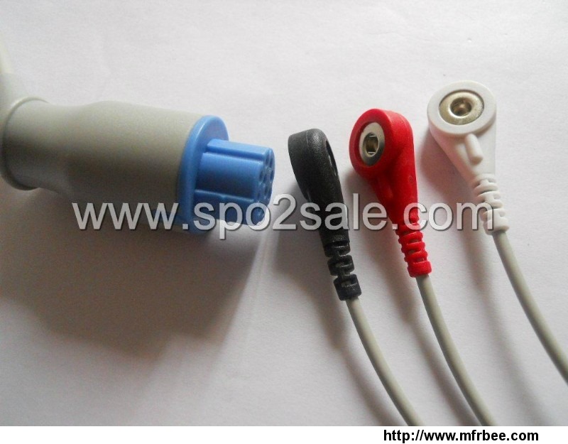 datex_545327_one_piece_3_lead_ecg_cable_with_leadwires