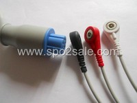 more images of Datex 545327 one piece 3-lead ECG Cable with leadwires