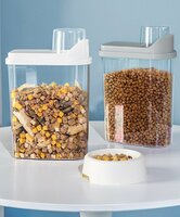 Transparent Large Capacity Cat Food Container Storage